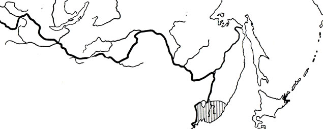 Карта 80. Корейская долгохвостка