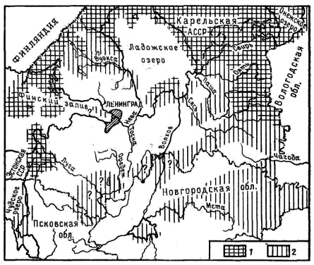 Районы современного распространения чернозобой гагары (Gavia arctica). 1970—1980 гг